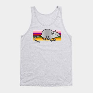 Rat on a Rainbow Tank Top